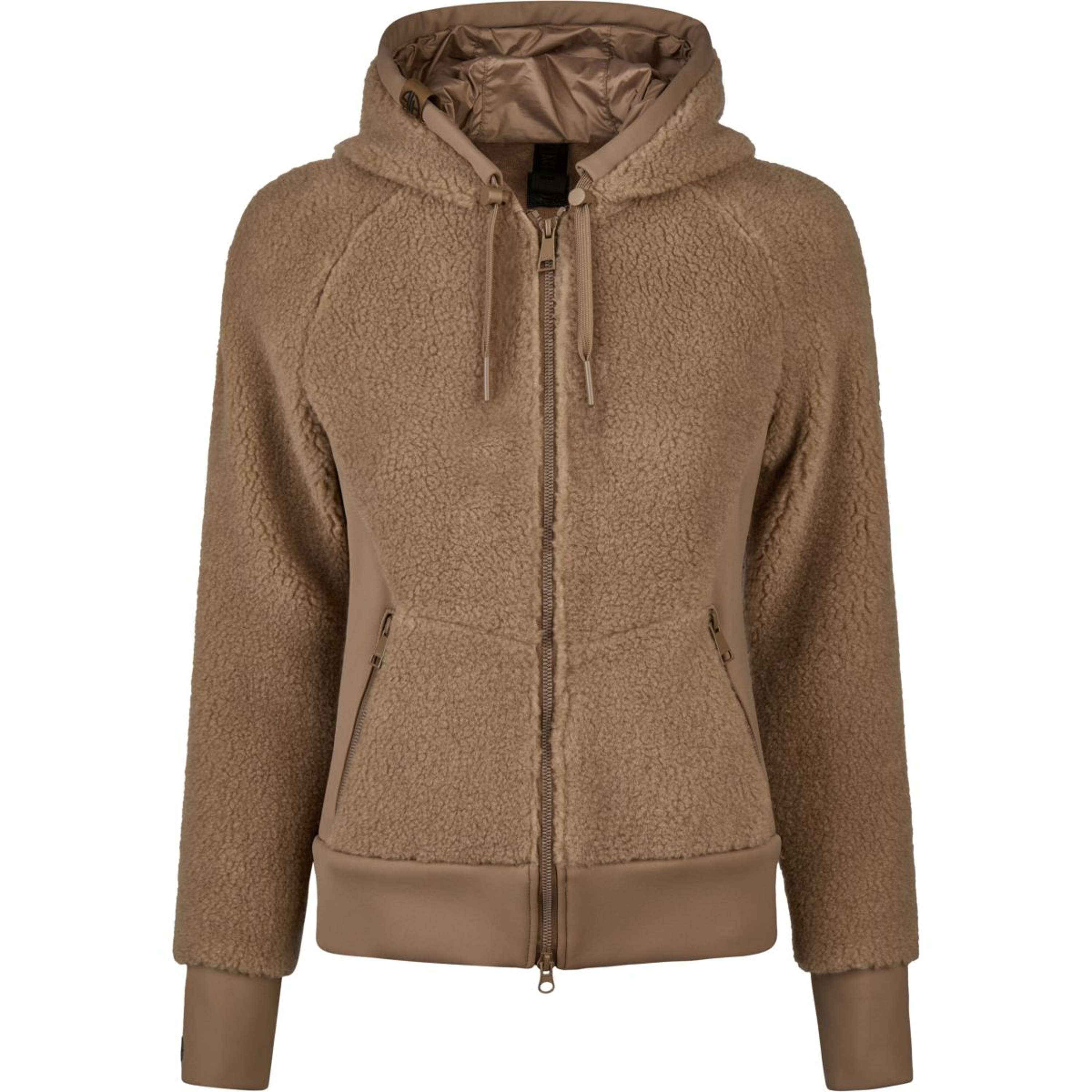 Pikeur Sudadera con capucha y cremallera Teddyfleece Athleisure AW26 Toffee Beige