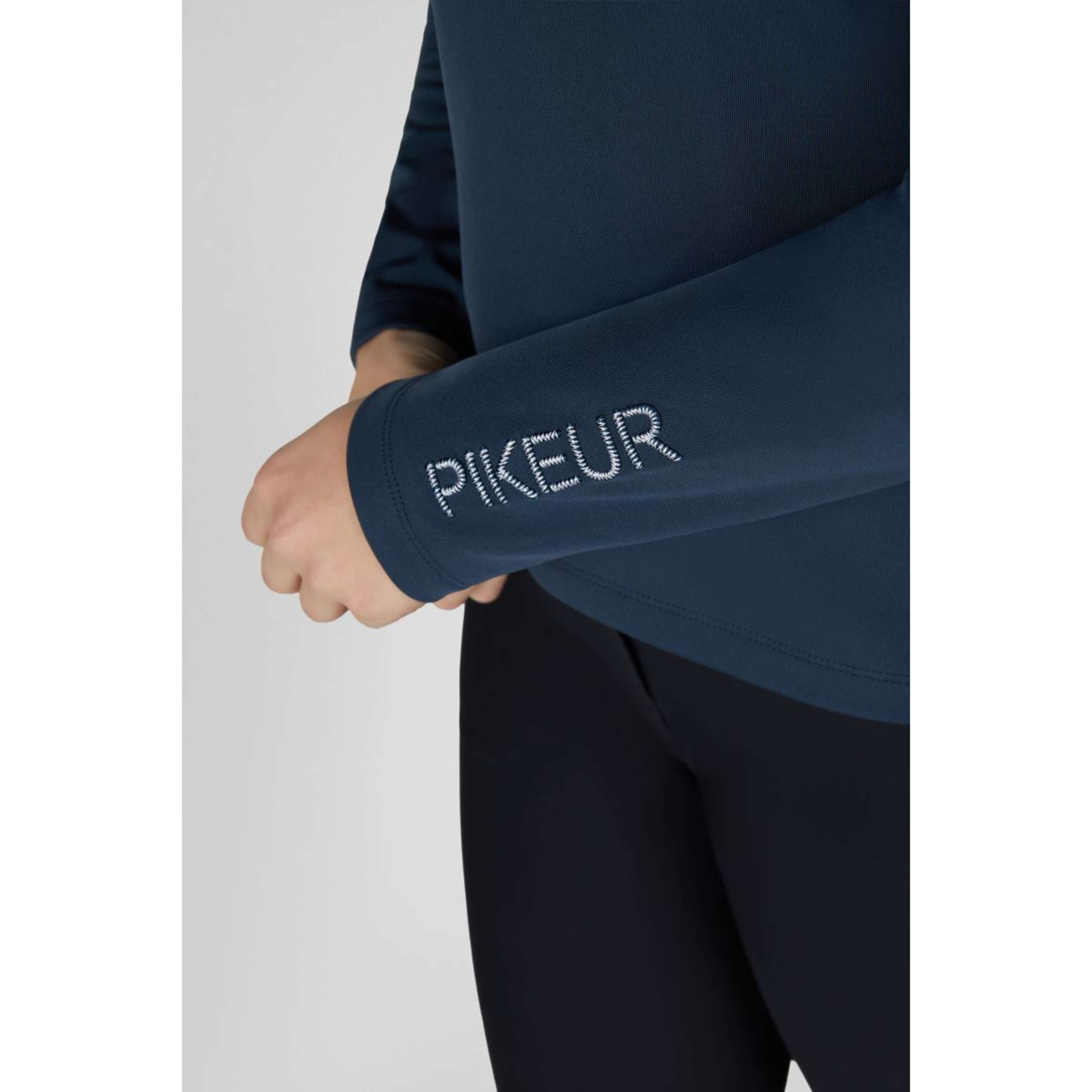 Pikeur Camiseta Zip Athleisure AW26 Mangas Largas Navy Blue