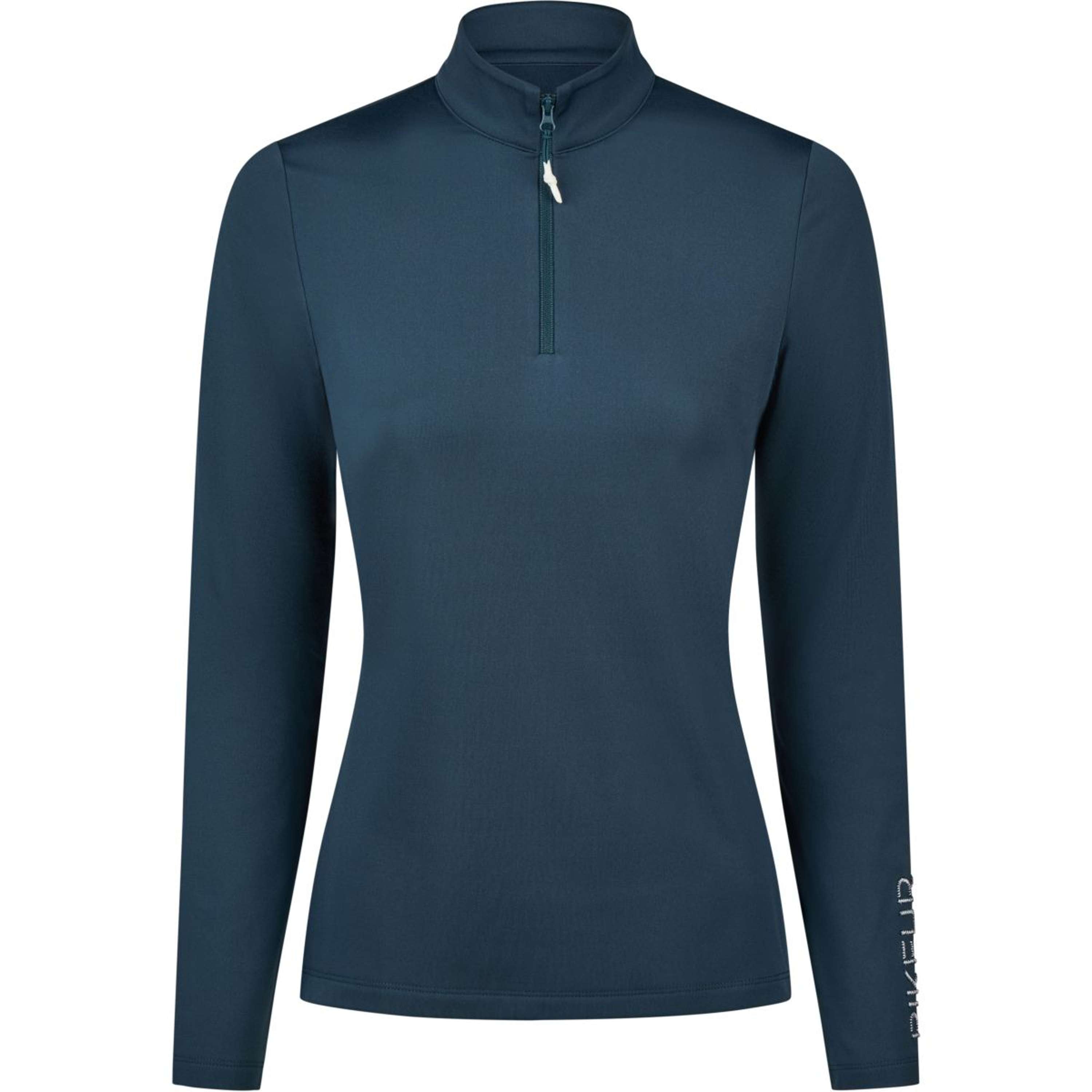 Pikeur Camiseta Zip Athleisure AW26 Mangas Largas Pine Green