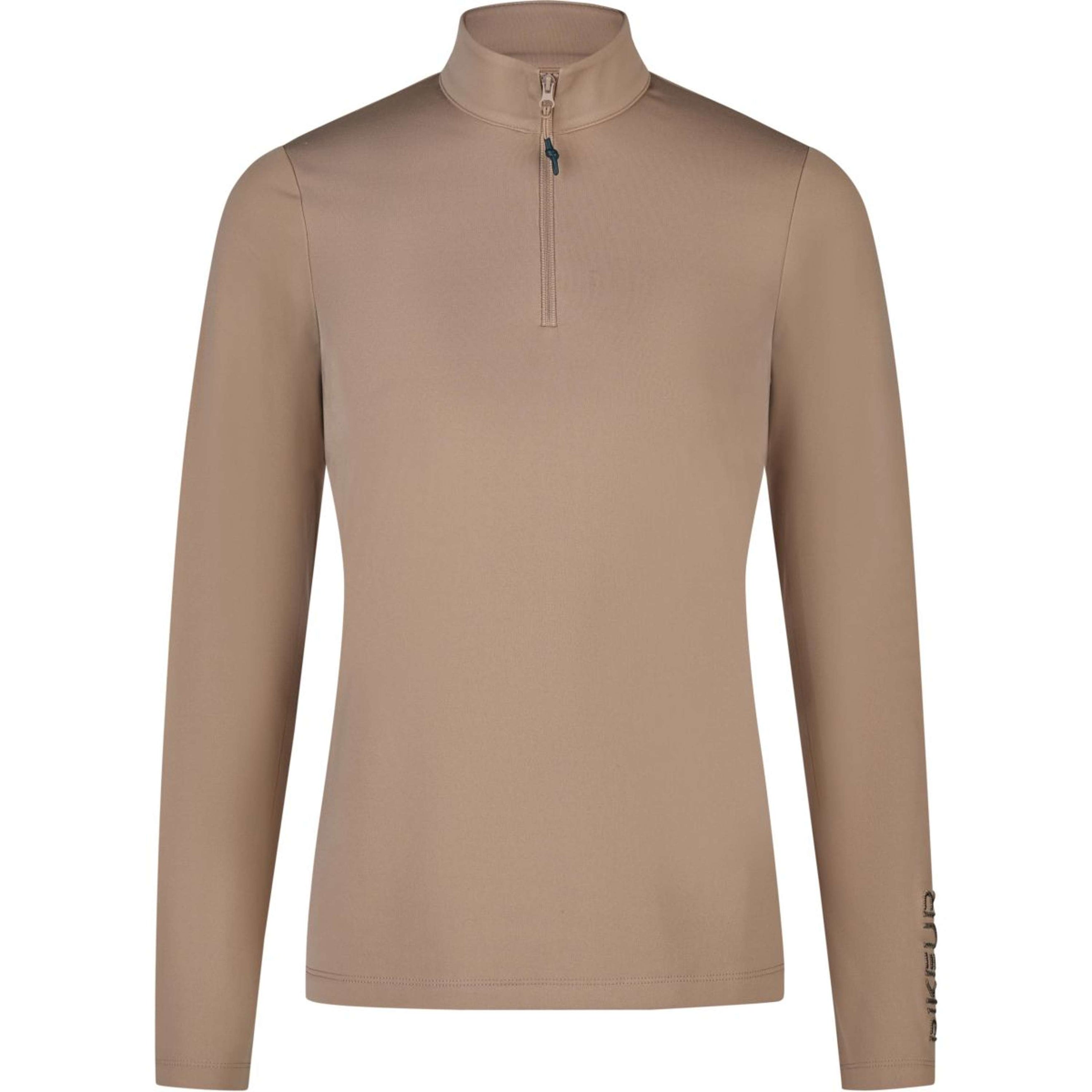 Pikeur Camiseta Zip Athleisure AW26 Mangas Largas Mocha Cream