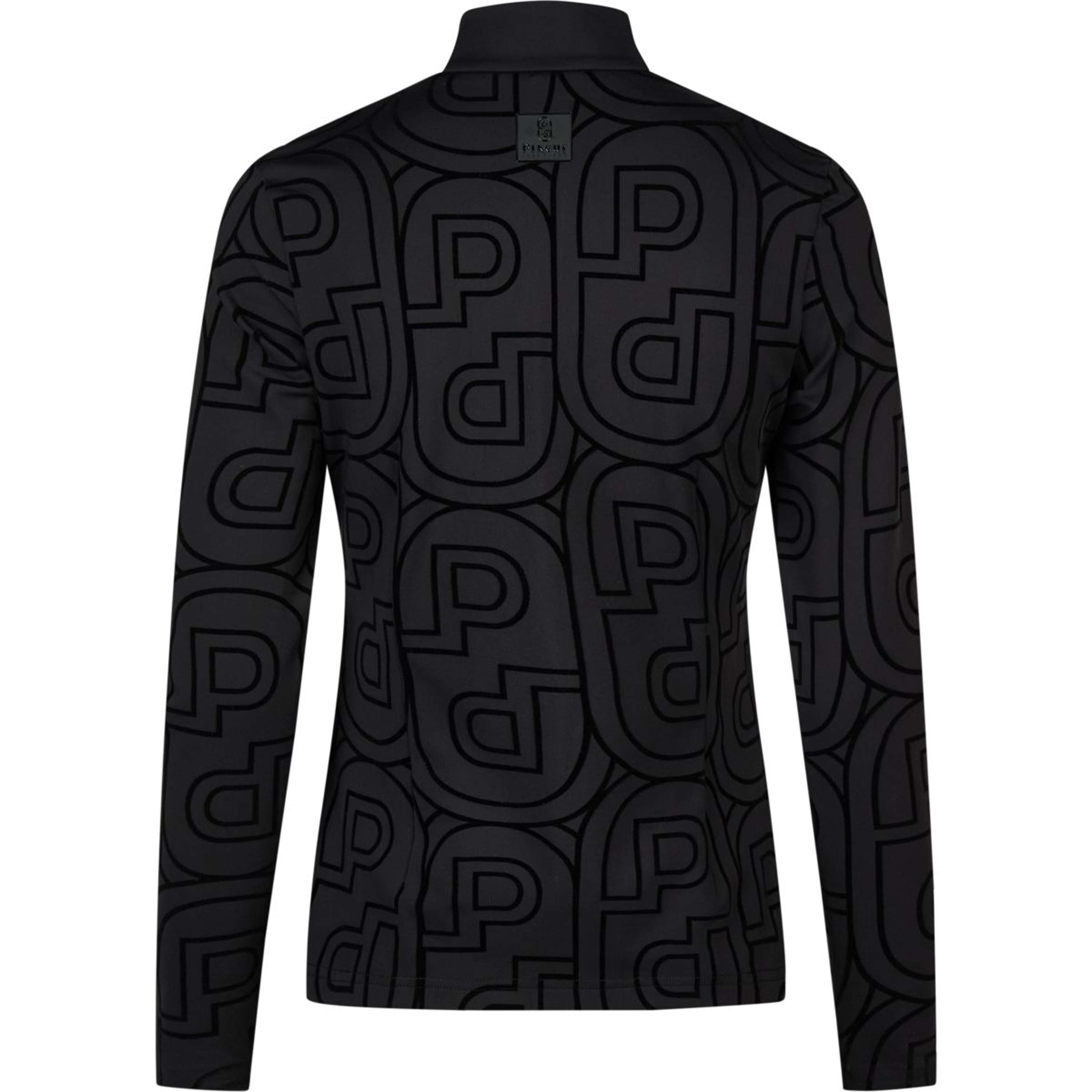 Pikeur Camiseta Zip Print Selection AW26 Mangas Largas Negro