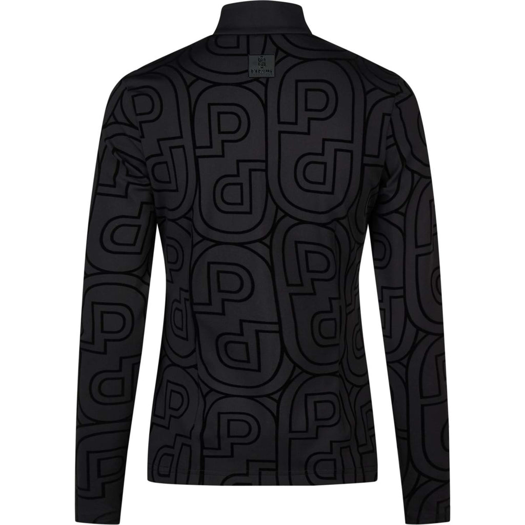 Pikeur Camiseta Zip Print Selection AW26 Mangas Largas Negro