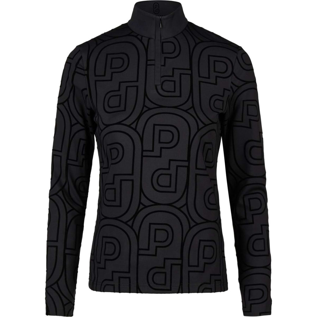 Pikeur Camiseta Zip Print Selection AW26 Mangas Largas Negro