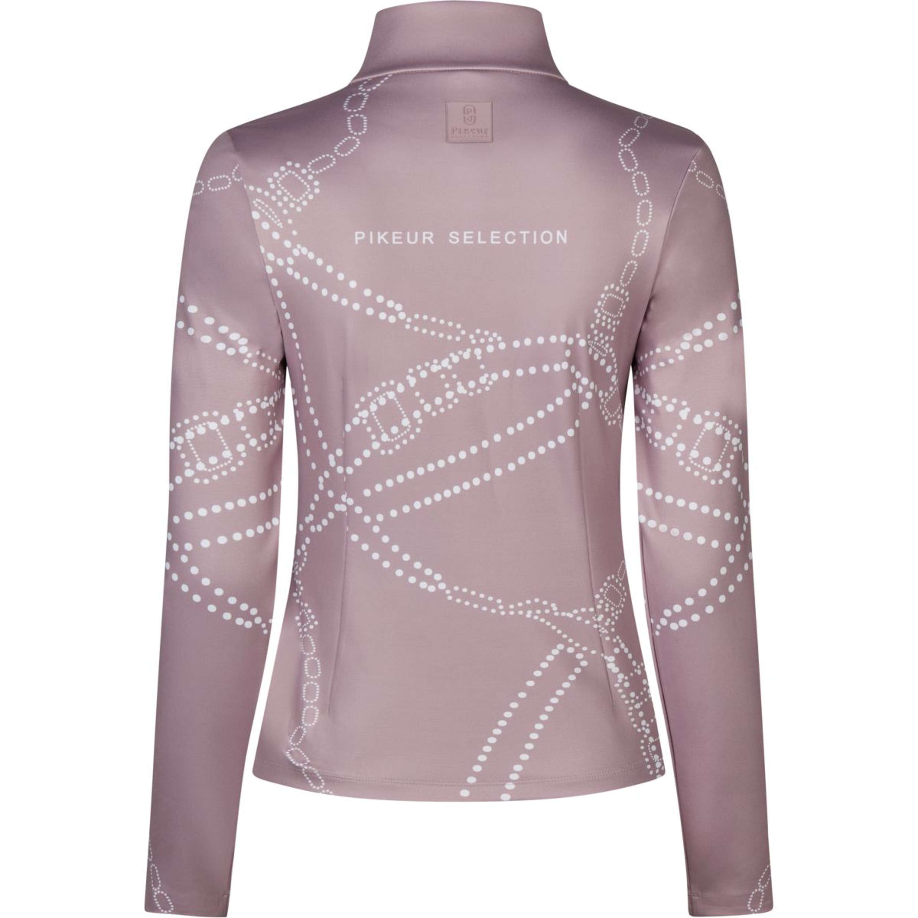 Pikeur Camiseta Zip Print Selection AW26 Mangas Largas Ash Mauve