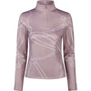 Pikeur Camiseta Zip Print Selection AW26 Mangas Largas Ash Mauve