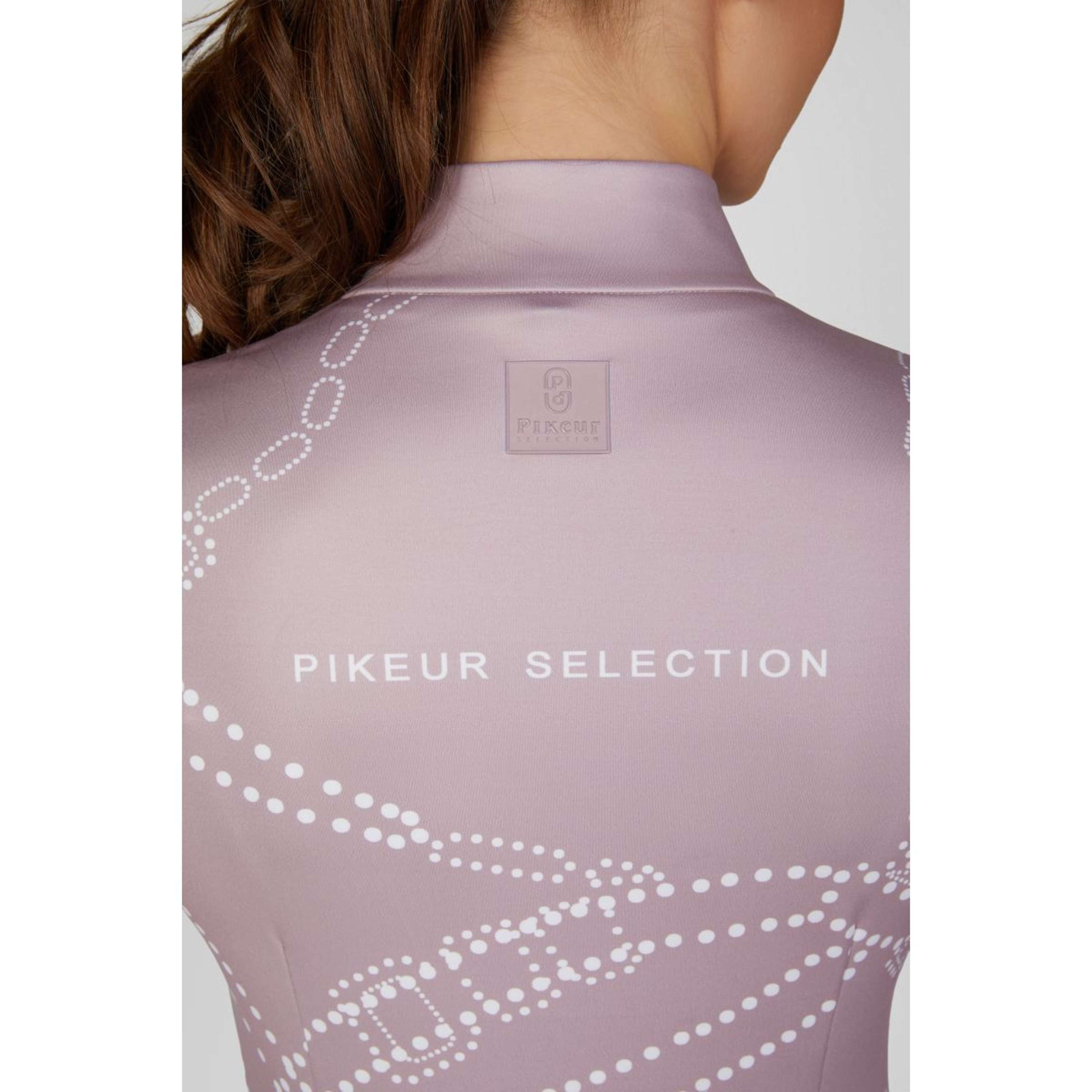 Pikeur Camiseta Zip Print Selection AW26 Mangas Largas Ash Mauve