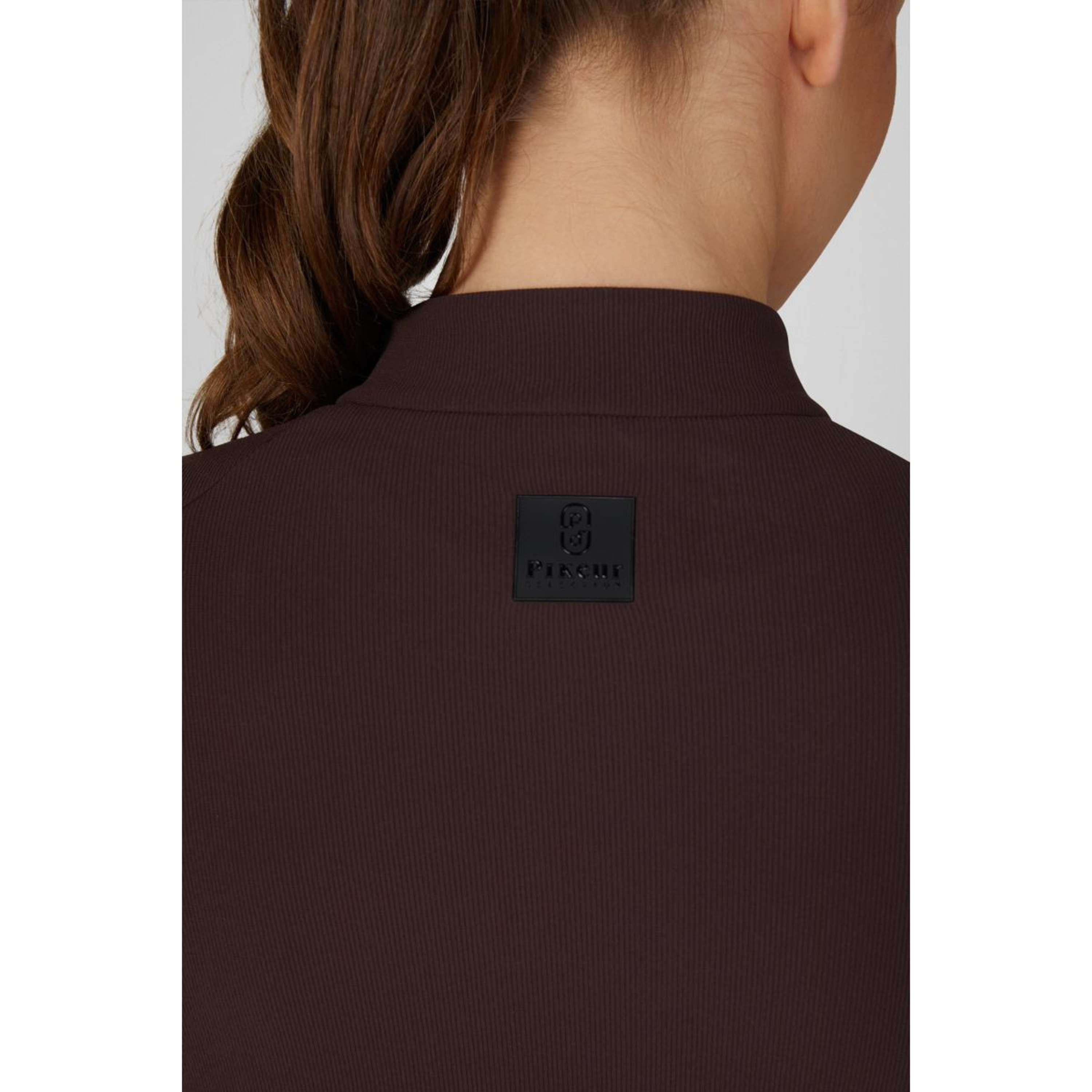 Pikeur Camiseta Zip Rip Selection AW26 Mangas Largas Marron chocolate