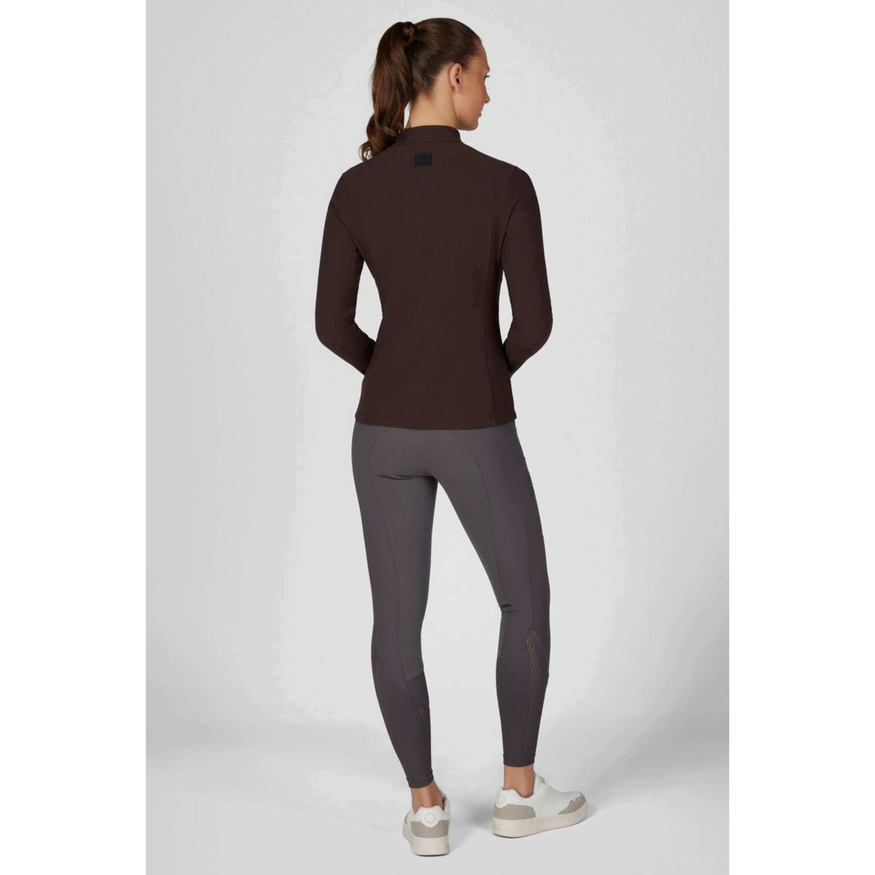 Pikeur Camiseta Zip Rip Selection AW26 Mangas Largas Marron chocolate