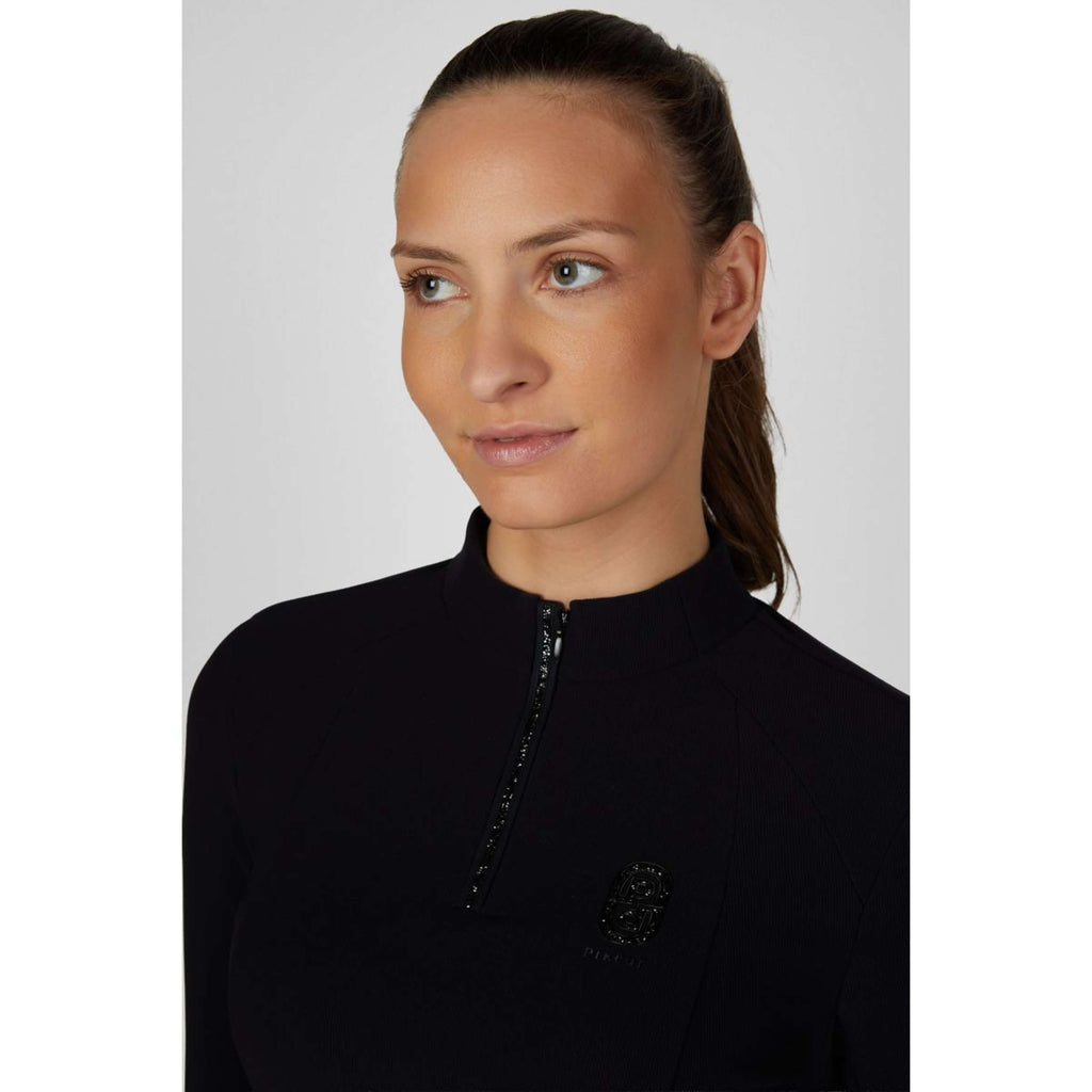 Pikeur Camiseta Zip Rip Selection AW26 Mangas Largas Negro