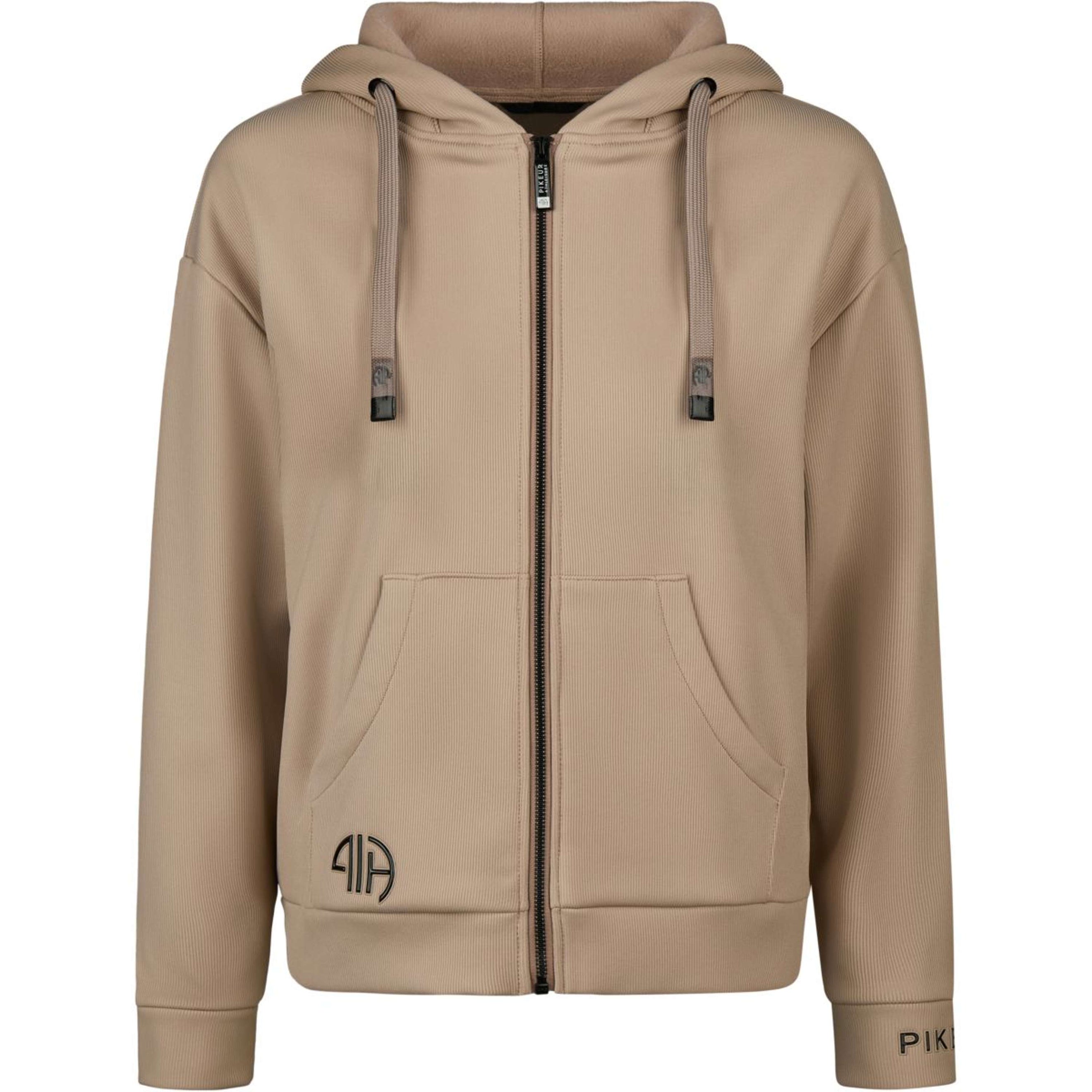 Pikeur Sudadera con capucha y cremallera Rip Athleisure AW26 Mocha Cream