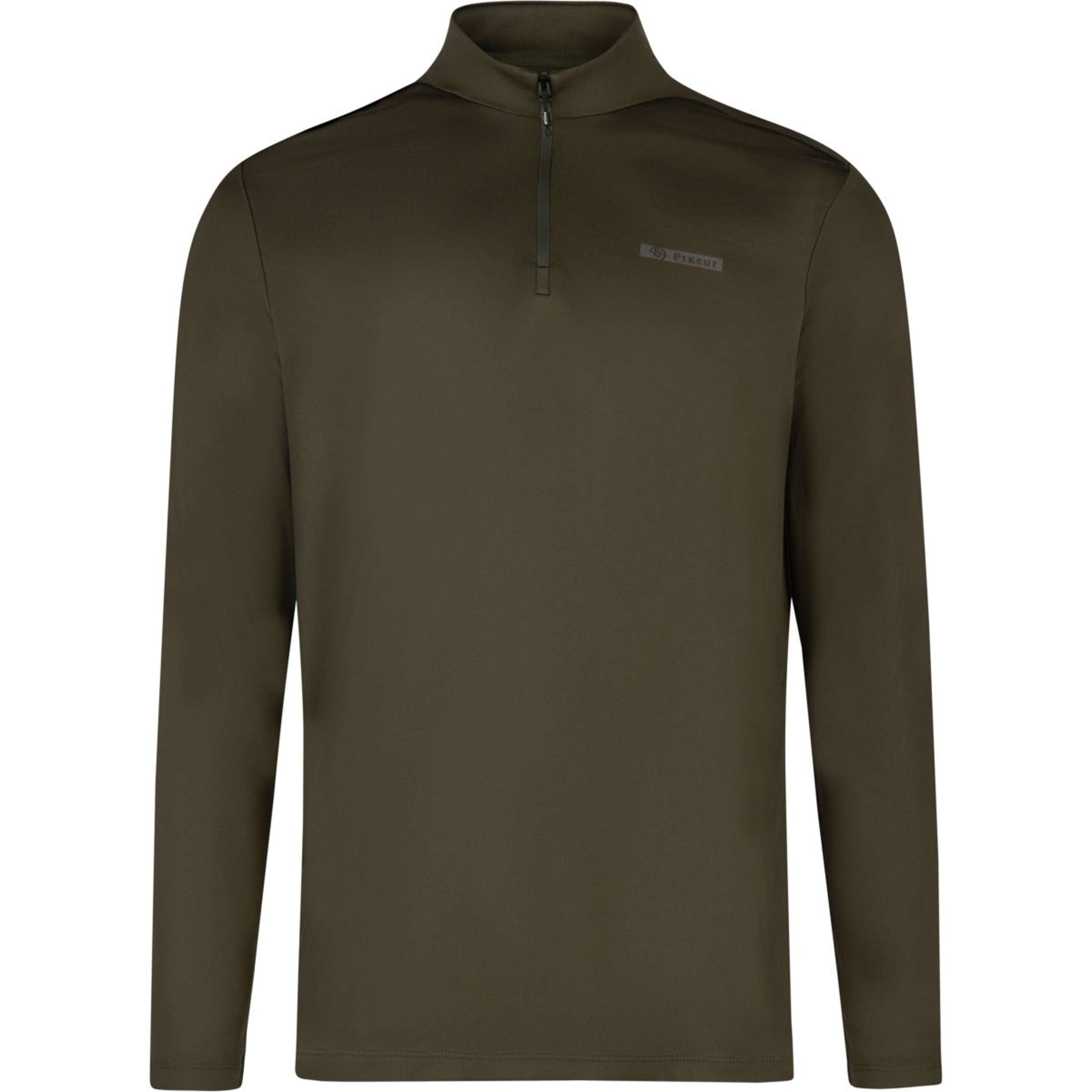 Pikeur Camiseta Zip Athleisure AW26 Hombres Verde Oliva