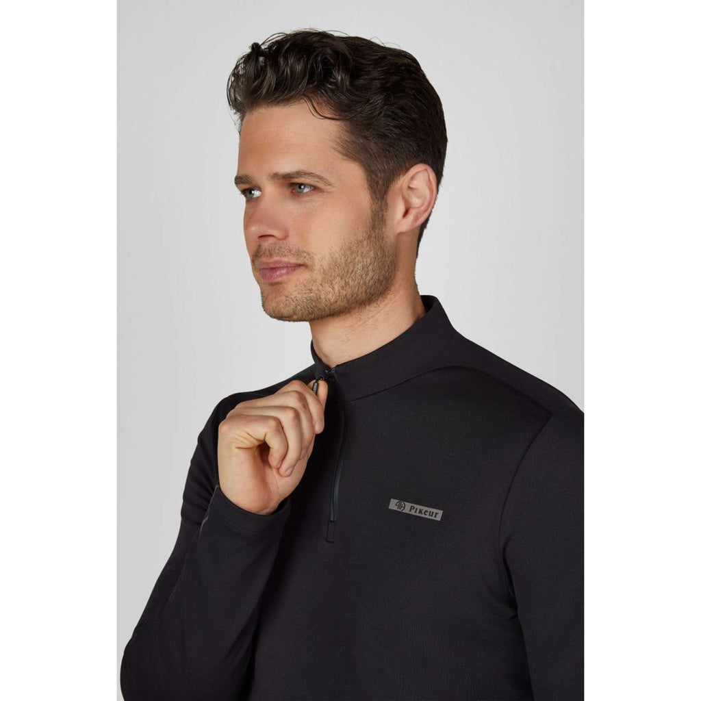 Pikeur Camiseta Zip Athleisure AW26 Hombres Negro