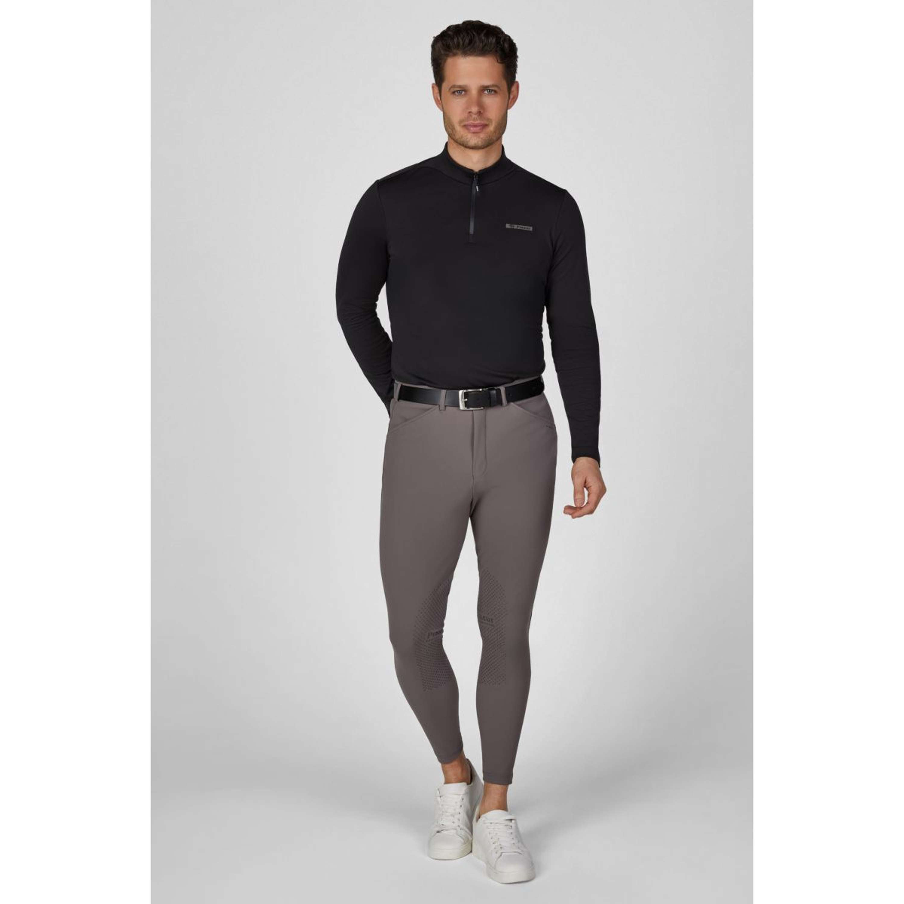 Pikeur Camiseta Zip Athleisure AW26 Hombres Negro