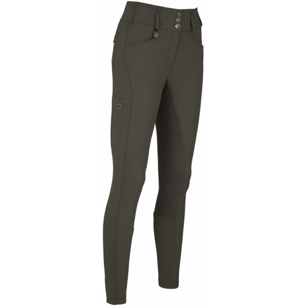 Pikeur Pantalón de Equitación New Candela Full Grip Flex Faux Leather Deep Khaki