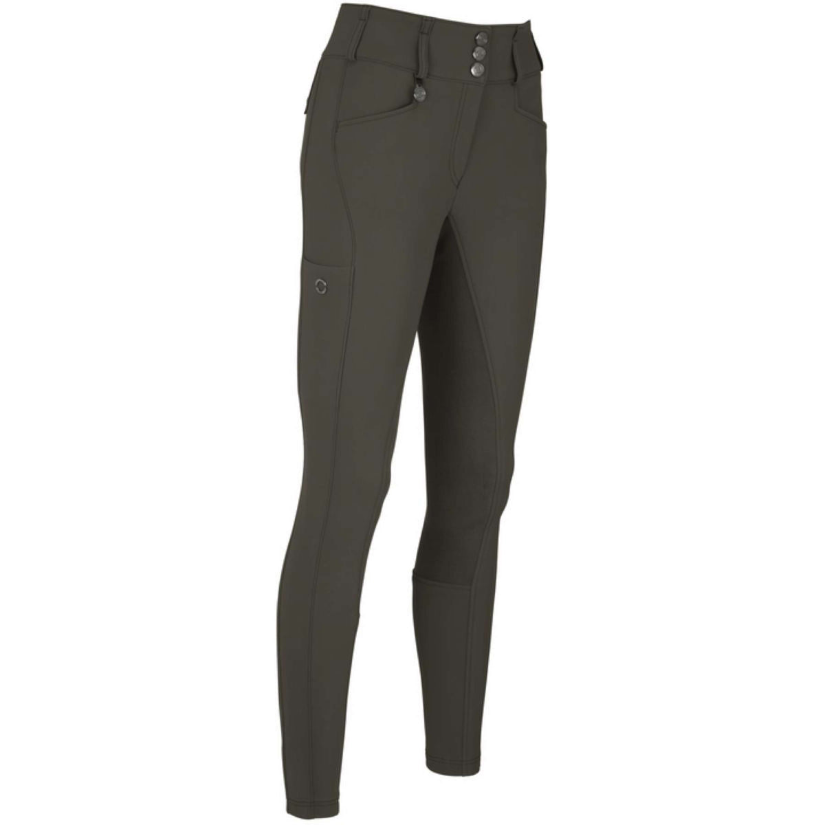 Pikeur Pantalón de Equitación New Candela Full Grip Flex Faux Leather Deep Khaki
