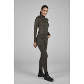 Pikeur Pantalón de Equitación New Candela Full Grip Flex Faux Leather Deep Khaki