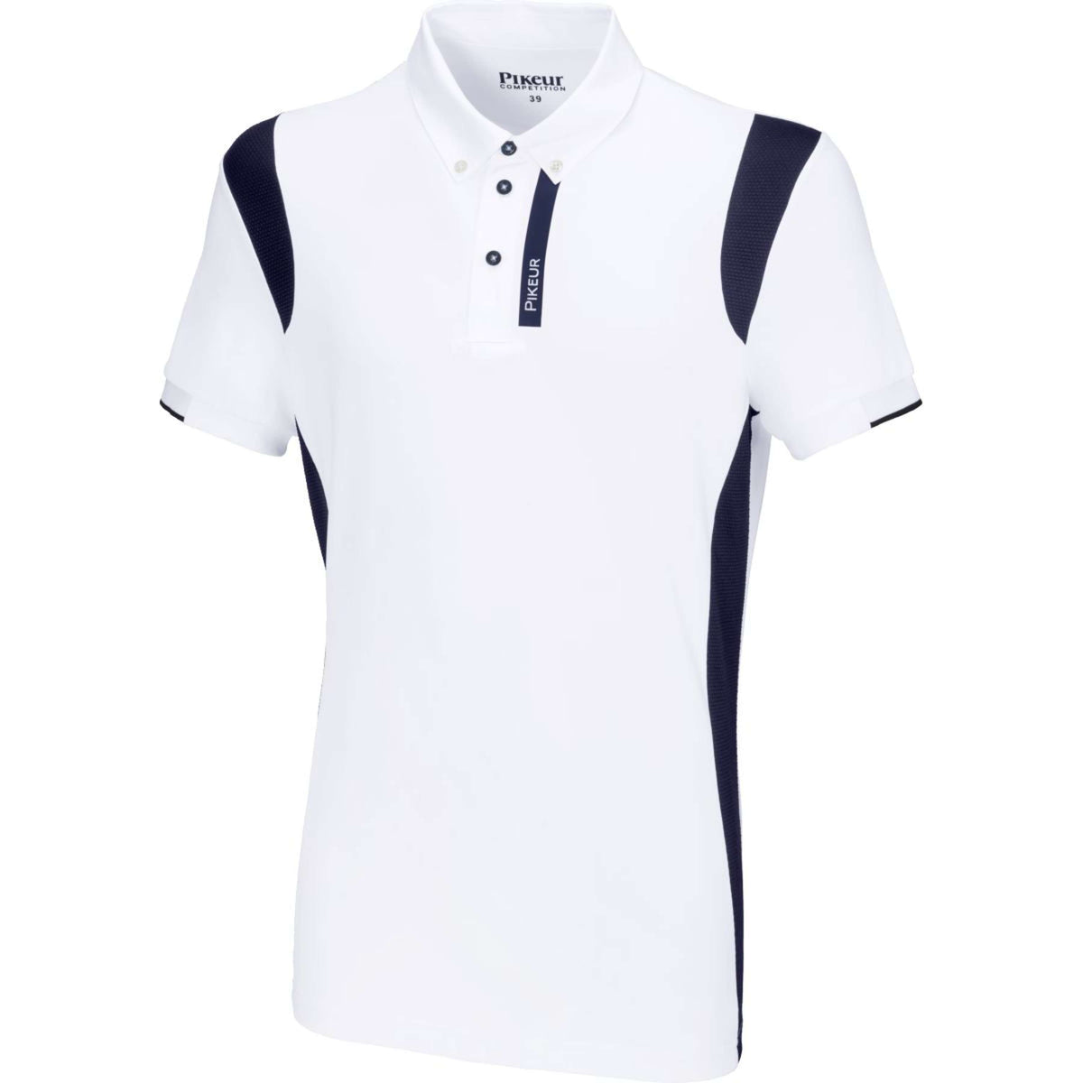 Pikeur Camiseta de Competición Blanco/Mesh Azul Marino