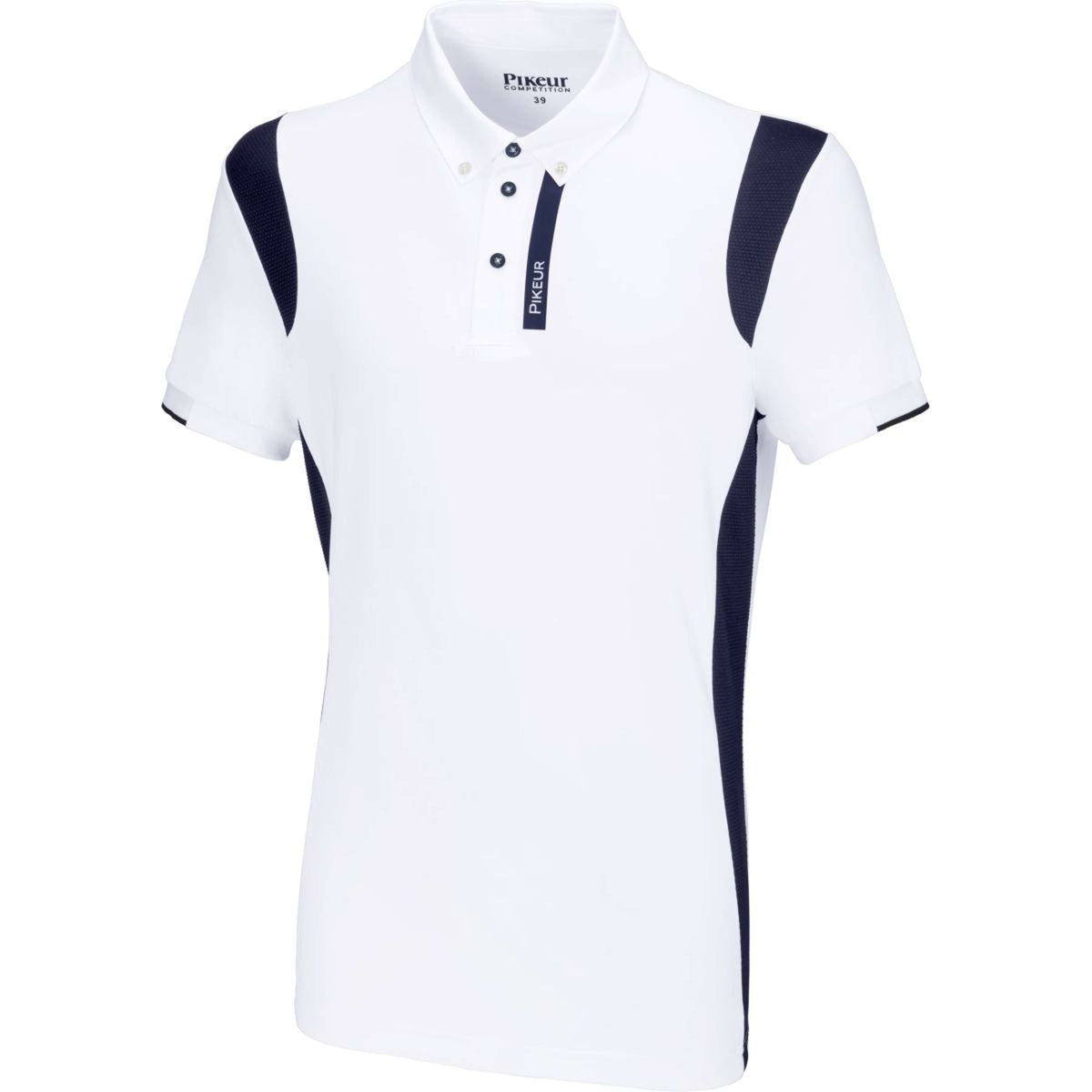 Pikeur Camiseta de Competición Blanco/Mesh Azul Marino