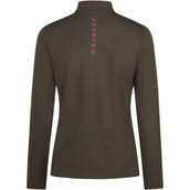 Pikeur Shirt Zip Sports AW25 Deep Khaki
