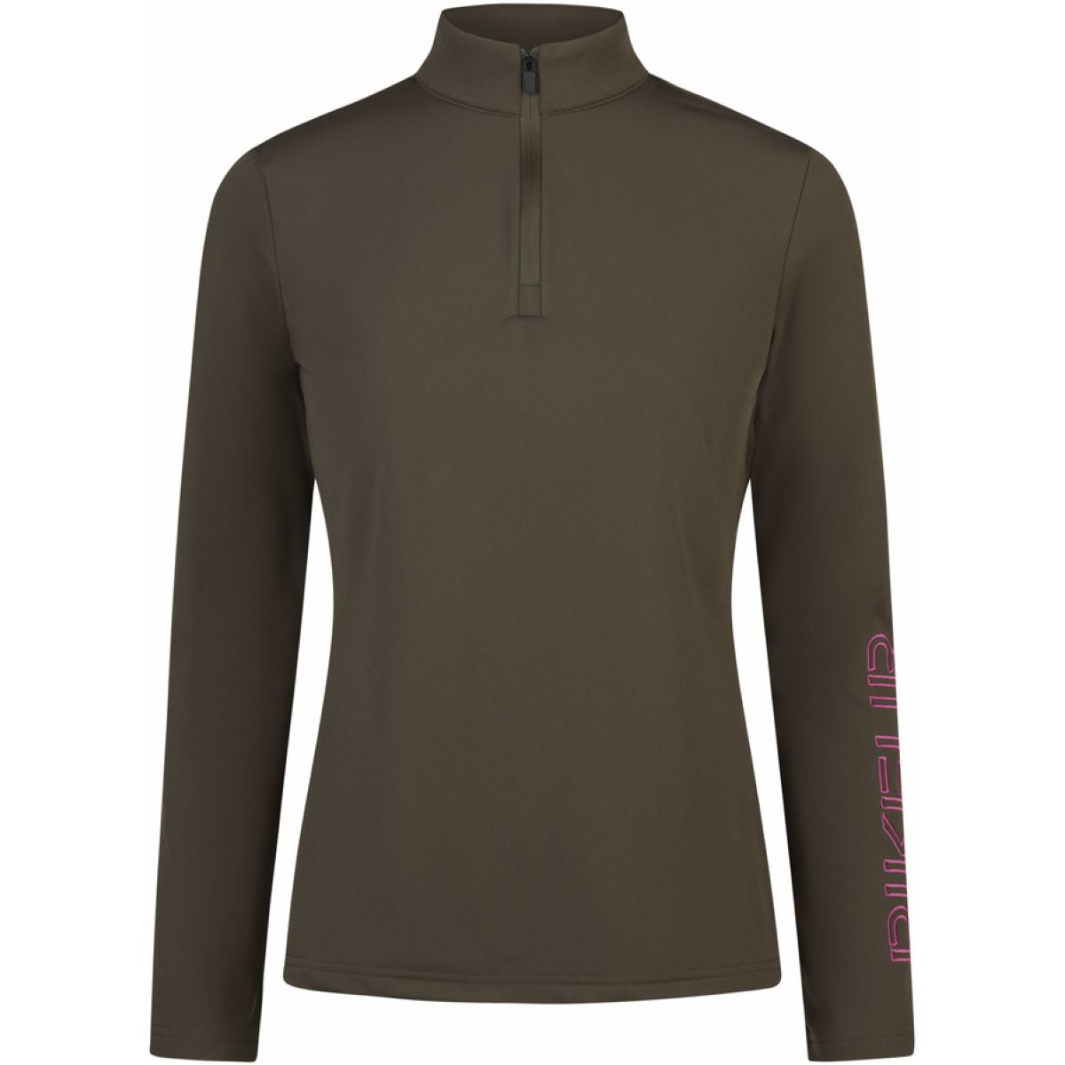Pikeur Shirt Zip Sports AW25 Deep Khaki