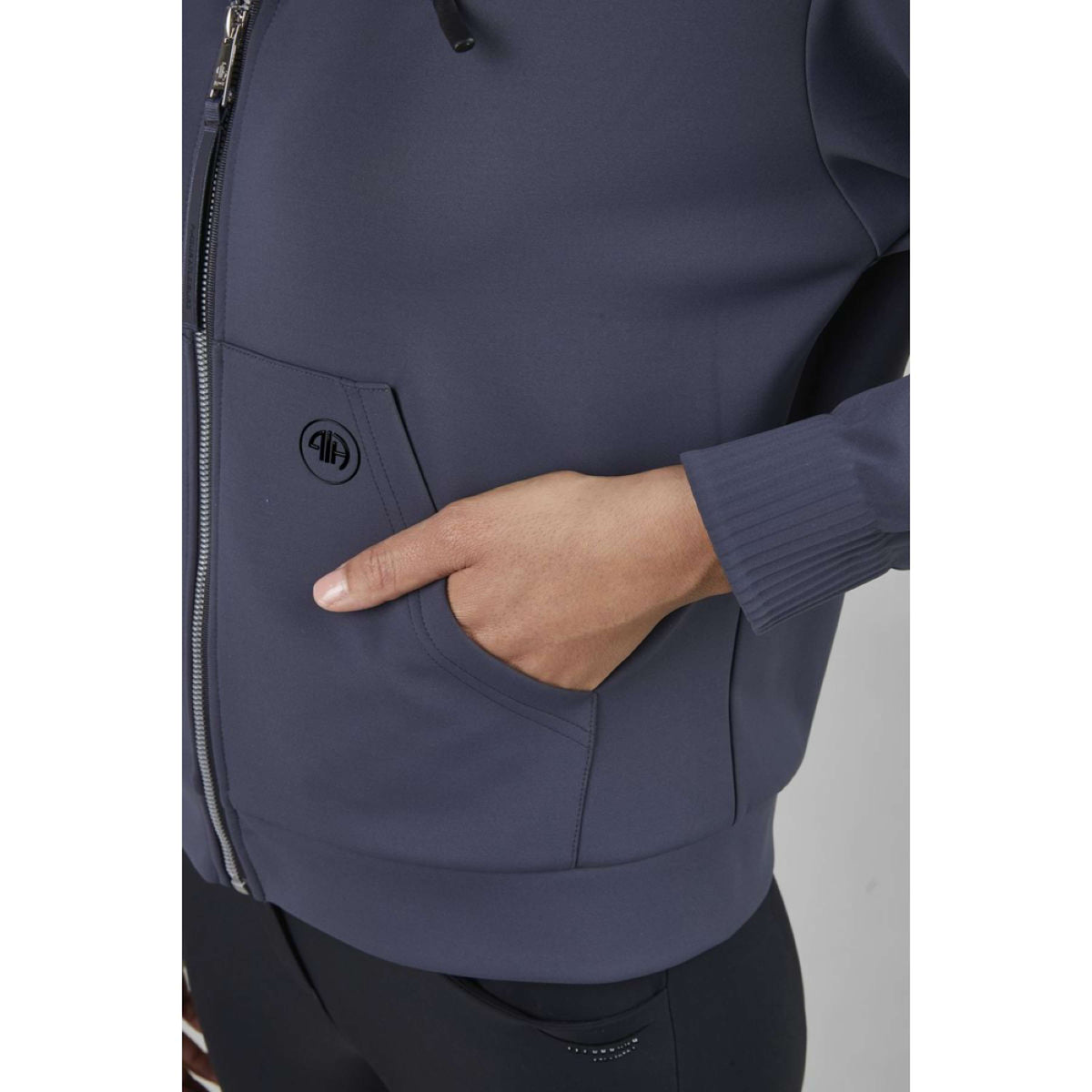 Pikeur Sudadera con capucha y cremallera Athleisure AW25 Graphite Blue