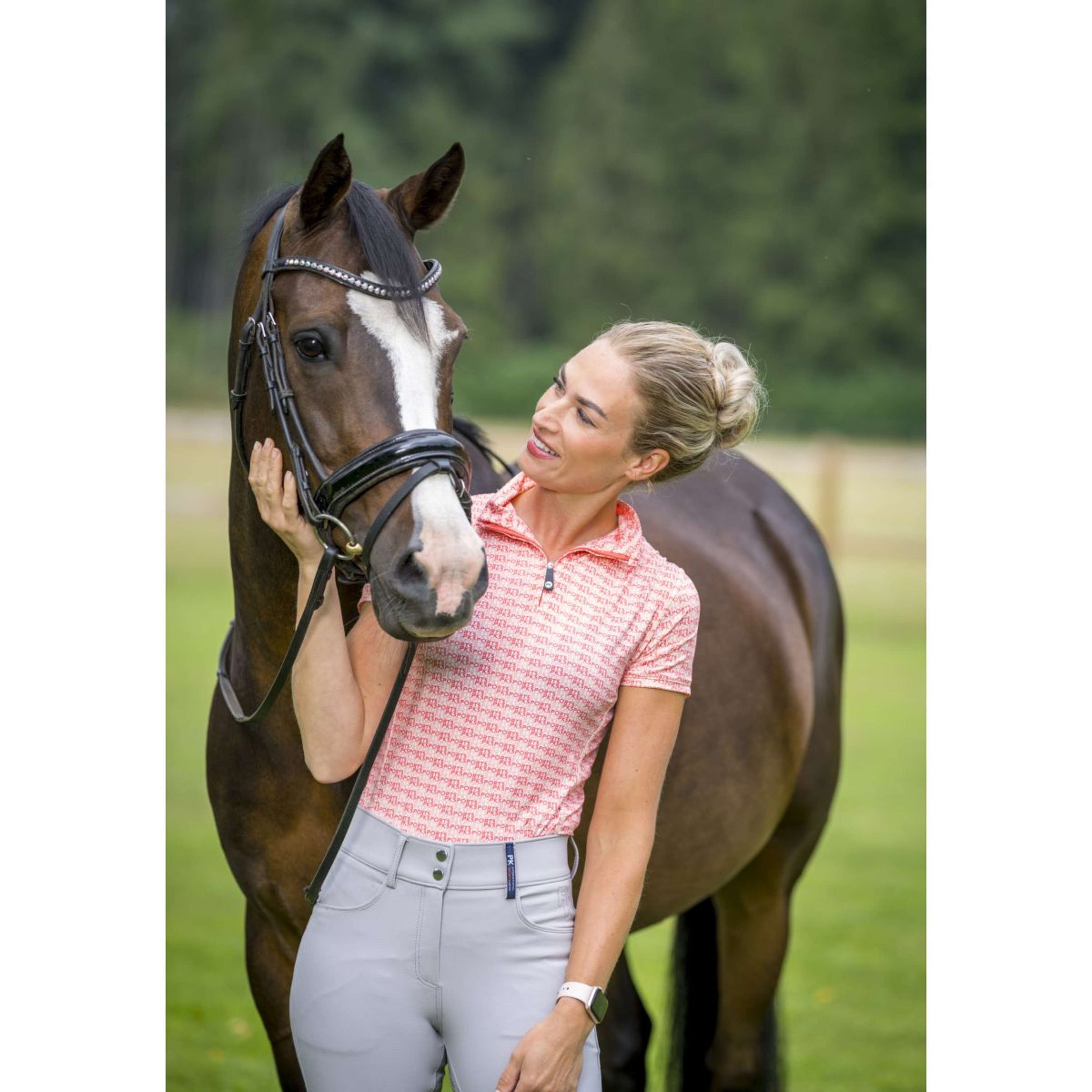 PK International Poloshirt Dakota All Over Fluo Coral PK International Poloshirt Dakota All Over Fluo Coral