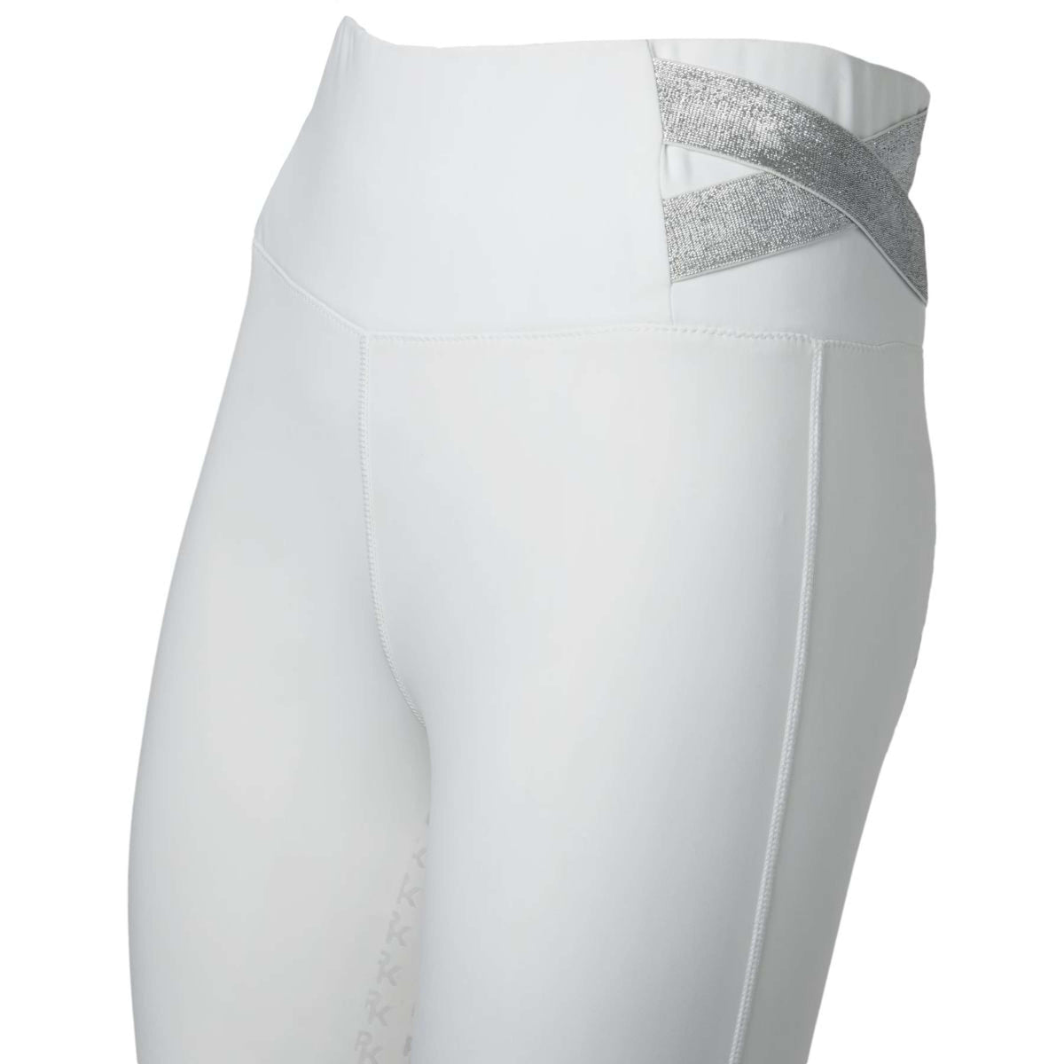 PK Legging de Equitación Jupiter Full Grip Blanco