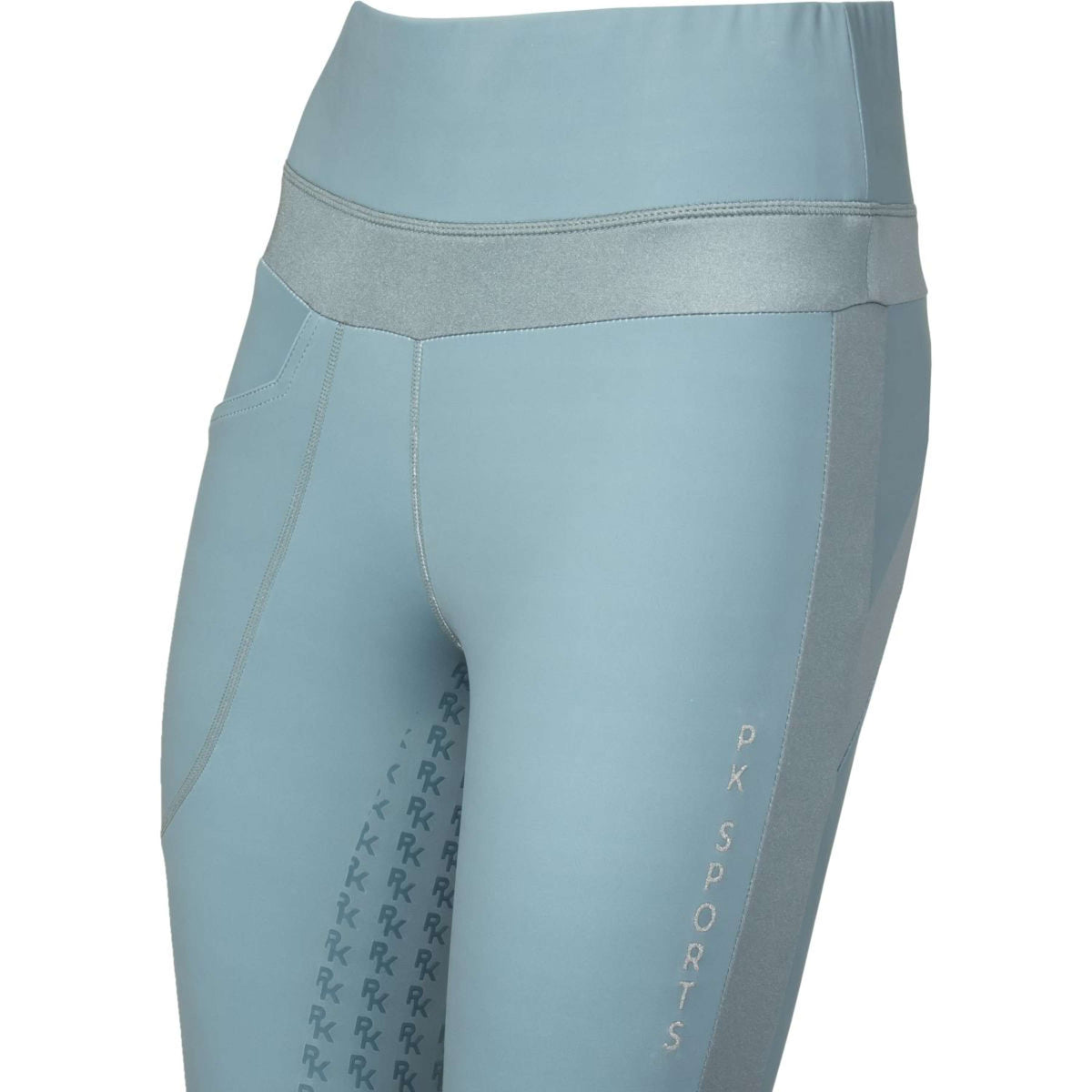 PK International Legging de Equitación Technical Ravage Full Grip Faded Blue