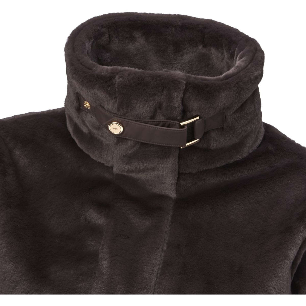 PK Sudadera con capucha y cremallera Tiamo Fluffy Cafe Marron