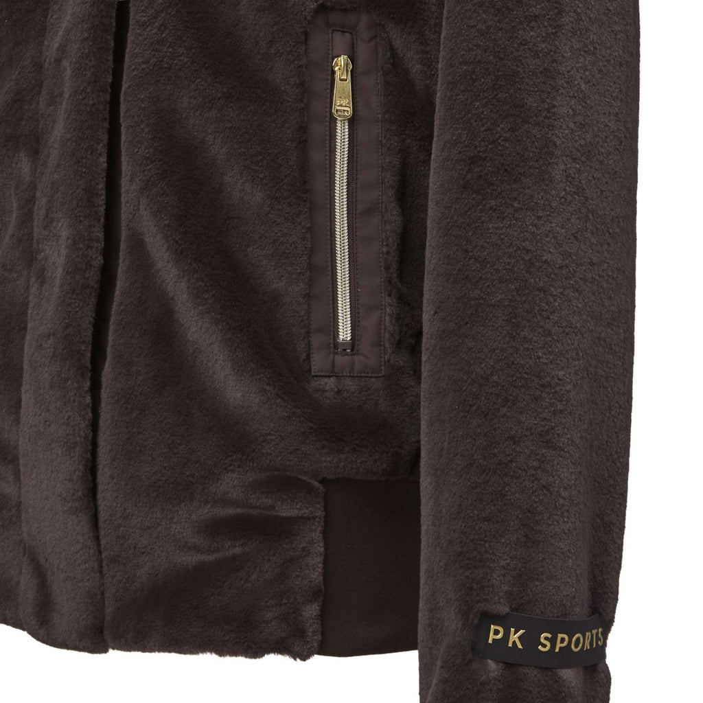 PK Sudadera con capucha y cremallera Tiamo Fluffy Cafe Marron