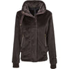 PK Sudadera con capucha y cremallera Tiamo Fluffy Cafe Marron