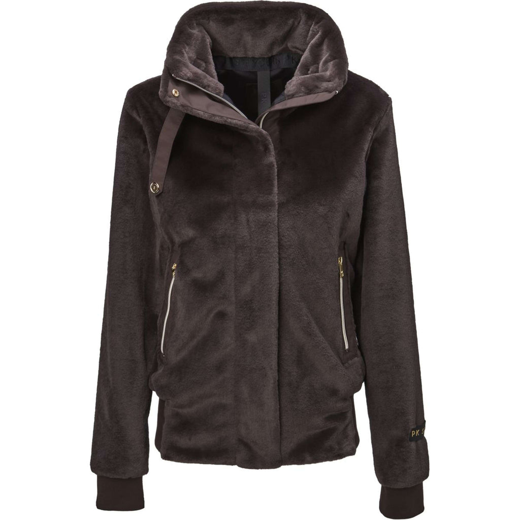 PK Sudadera con capucha y cremallera Tiamo Fluffy Cafe Marron