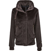 PK Sudadera con capucha y cremallera Tiamo Fluffy Cafe Marron