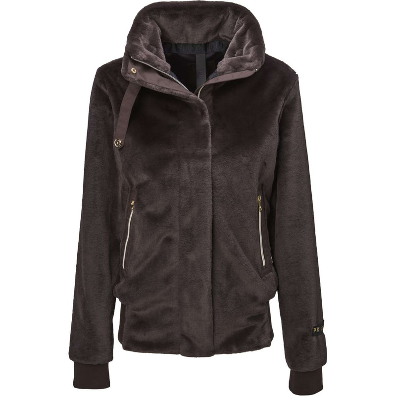 PK Sudadera con capucha y cremallera Tiamo Fluffy Cafe Marron