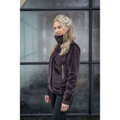 PK Sudadera con capucha y cremallera Tiamo Fluffy Cafe Marron