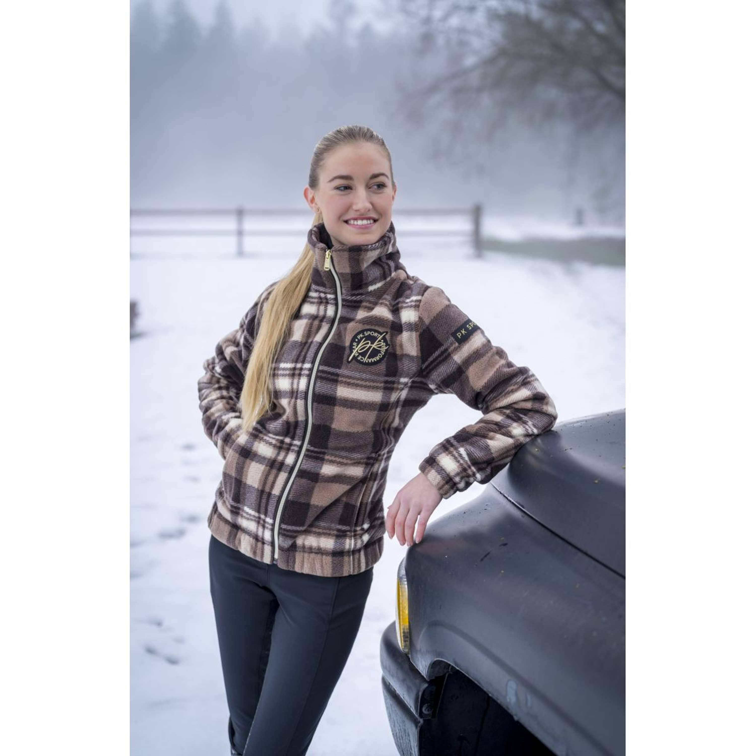 PK Sudadera con capucha y cremallera Timber Fluffy Cafe Marron