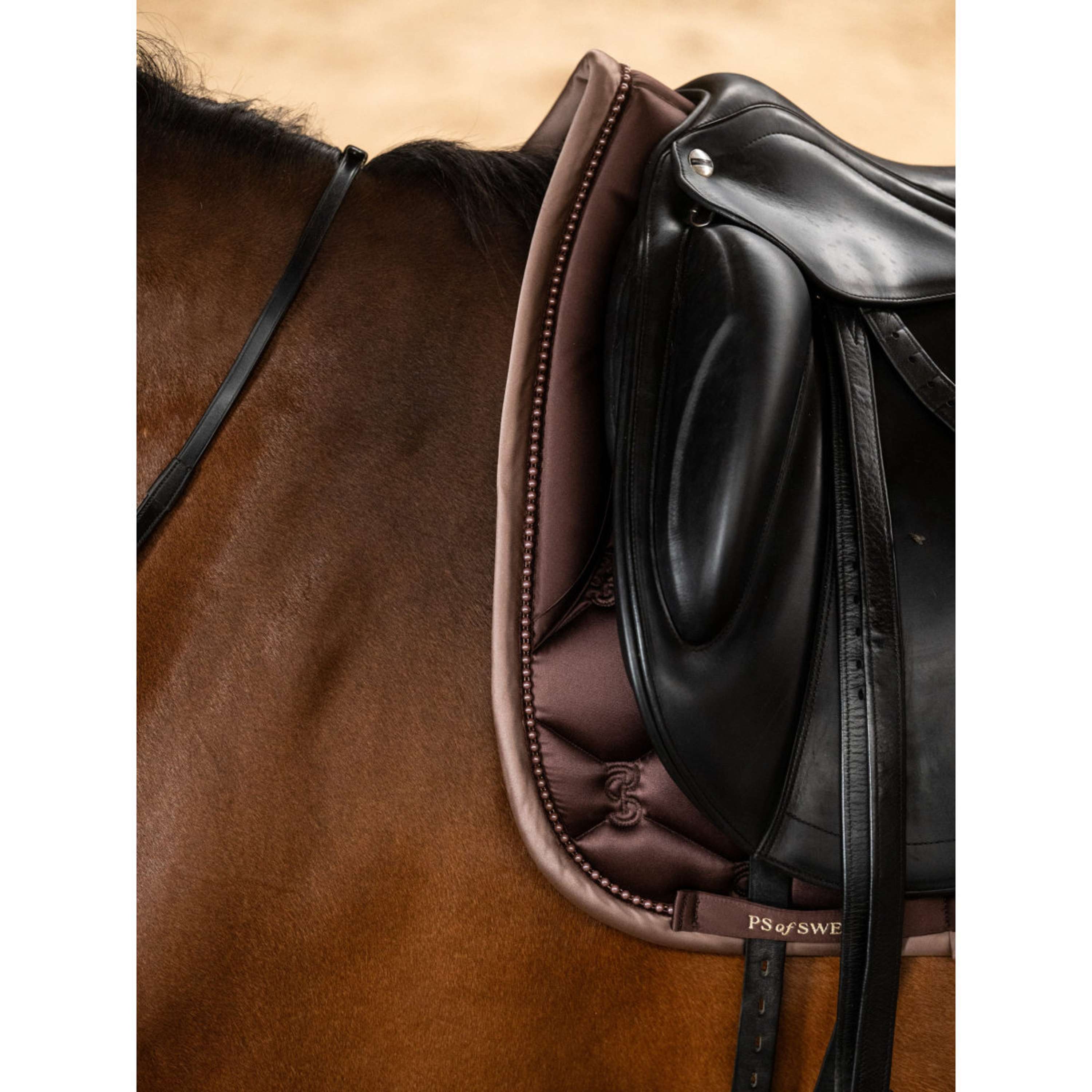 PS of Sweden Mantilla Ruffle Pearl Doma Clásica Marron Tierra