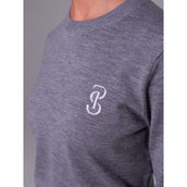 PS of Sweden Sweater PS Logo Mid Grey Melange