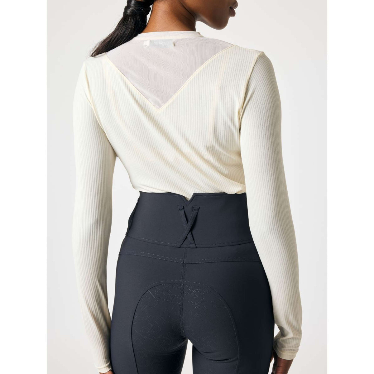 PS of Sweden Manga Larga Leandra Mesh Beige Vainilla