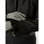 PS of Sweden Guantes de Equitación Hannah Houndstooth Negro