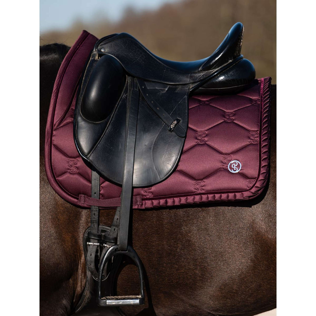 PS of Sweden Mantilla Ruffle Doma clásica Ciruela