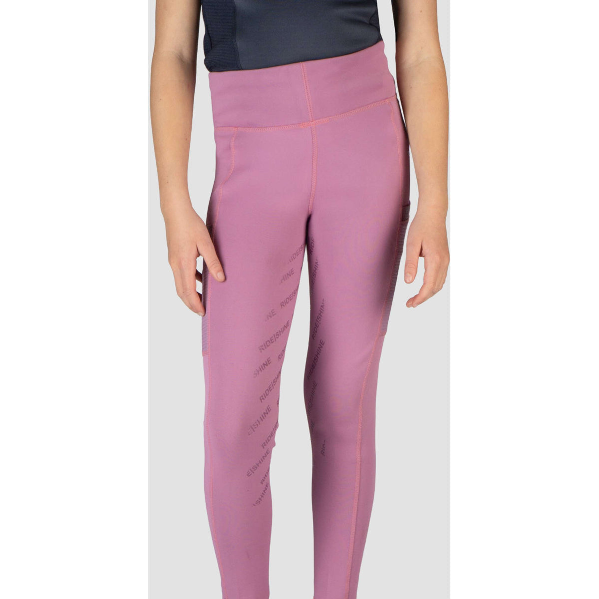 Red Horse Legging de Equitación Mitsu Full Grip Thistle Purple