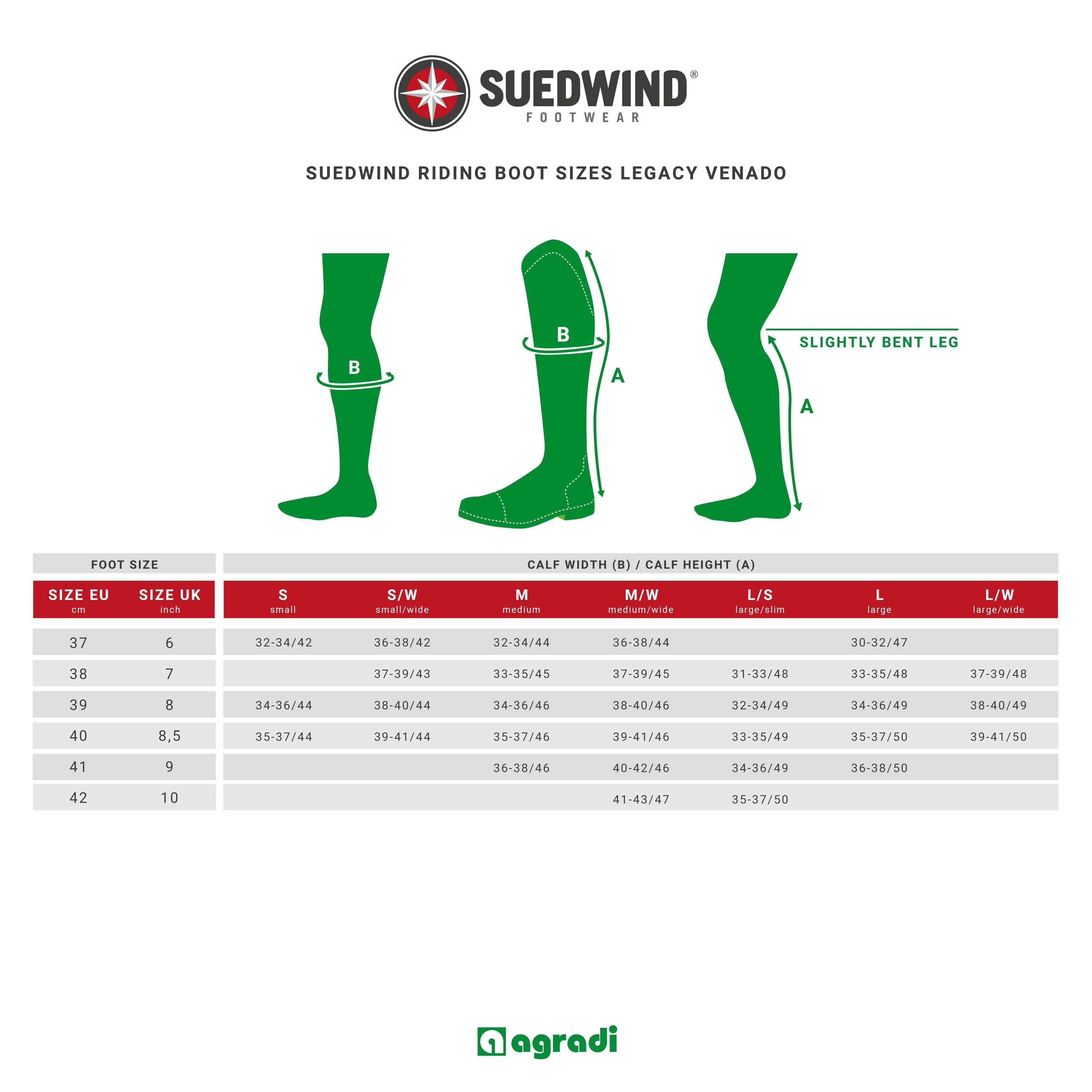 Suedwind Botas de Equitación Venado I Legacy Encaje Alto 34-36/44 Pequeño Negro