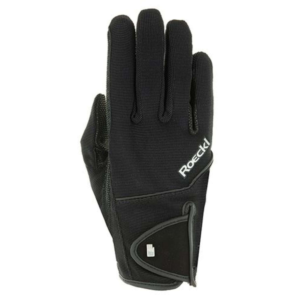 Roeckl Guantes de Equitación Milano Spandex bidireccional Negro
