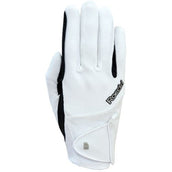 Roeckl Guantes de Equitación Milano Spandex bidireccional Blanco/Negro
