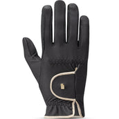 Roeckl Guantes de Equitación Lona Negro/Oro
