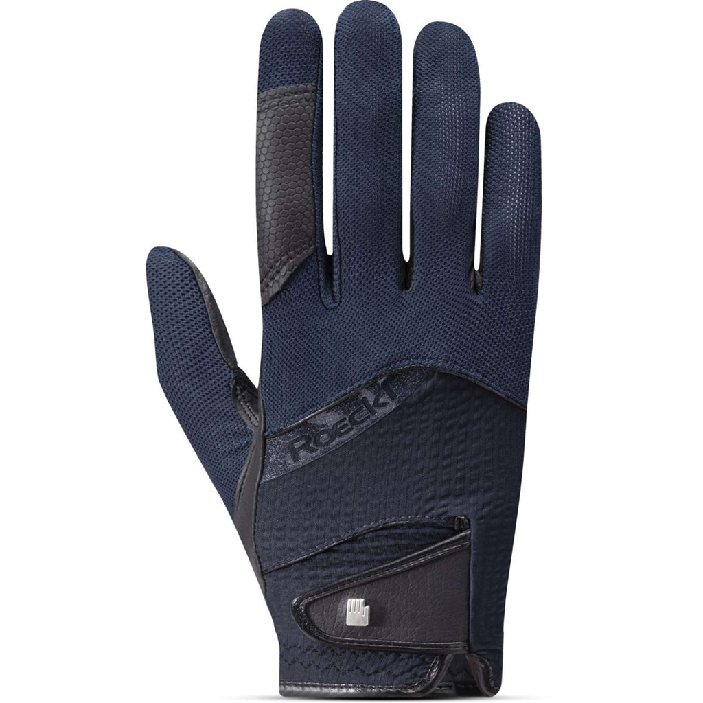 Roeckl Guantes de Equitación Millero Navy Night/Dark Navy