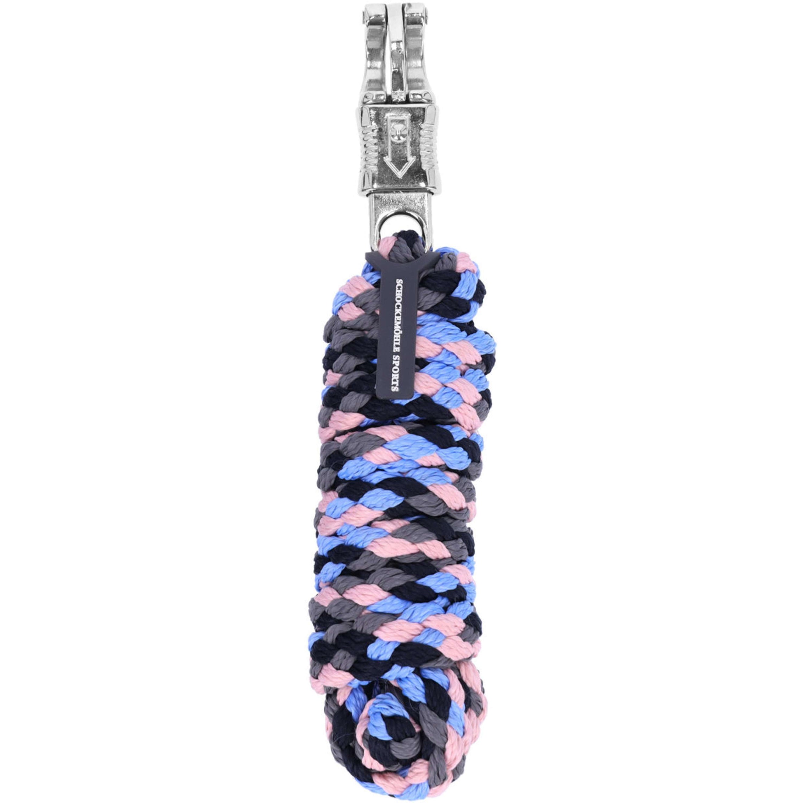 Schockemöhle Cuerda de Cabestro SP Panic Style Gancho de Pánico True Navy/Sky/Pale Pink Schockemöhle Cuerda de Cabestro SP Panic Style Gancho de Pánico True Navy/Sky/Pale Pink