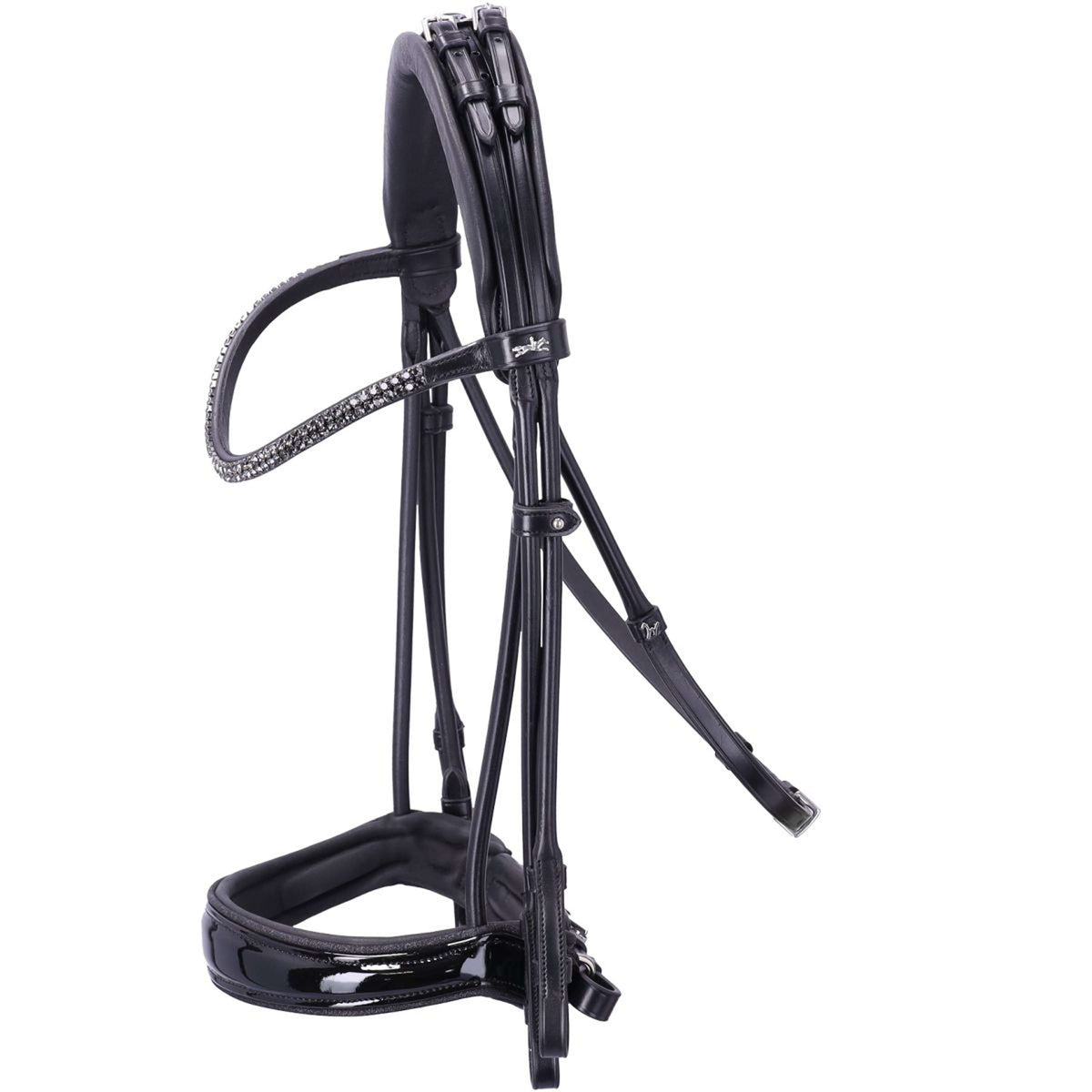 Schockemöhle Brida Doble SP Isabell Werth Bella Rose Negro/Patente/Plata