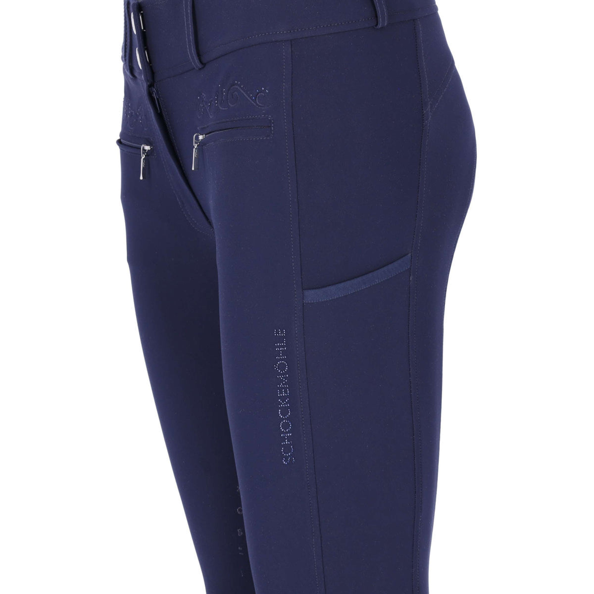 Schockemöhle Pantalón de Equitación SPTulip Style Full Grip Dark Navy